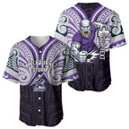 Custom Melbourne Storm Baseball Jersey Lightning Warrior Polynesia Islander Rugby Mascot