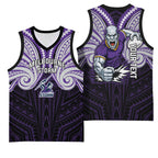 Custom Melbourne Storm Basketball Jersey Lightning Warrior Polynesia Islander Rugby Mascot
