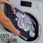 Custom Melbourne Storm Bathroom Set Lightning Warrior Polynesia Islander Rugby Mascot