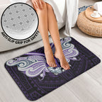 Custom Melbourne Storm Bathroom Set Lightning Warrior Polynesia Islander Rugby Mascot