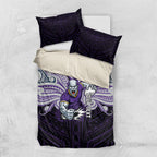Custom Melbourne Storm Bedding Set Lightning Warrior Polynesia Islander Rugby Mascot