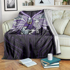 Custom Melbourne Storm Blanket Lightning Warrior Polynesia Islander Rugby Mascot