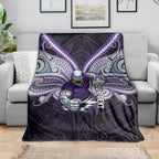 Custom Melbourne Storm Blanket Lightning Warrior Polynesia Islander Rugby Mascot