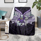 Custom Melbourne Storm Blanket Lightning Warrior Polynesia Islander Rugby Mascot