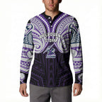Custom Melbourne Storm Button Sweatshirt Lightning Warrior Polynesia Islander Rugby Mascot