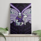 Custom Melbourne Storm Canvas Wall Art Lightning Warrior Polynesia Islander Rugby Mascot