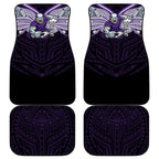 Custom Melbourne Storm Car Mats Lightning Warrior Polynesia Islander Rugby Mascot