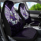 Custom Melbourne Storm Car Seat Cover Lightning Warrior Polynesia Islander Rugby Mascot