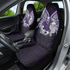 Custom Melbourne Storm Car Seat Cover Lightning Warrior Polynesia Islander Rugby Mascot