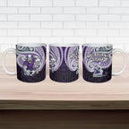 Custom Melbourne Storm Ceramic Mug Lightning Warrior Polynesia Islander Rugby Mascot