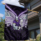 Custom Melbourne Storm Garden Flag Lightning Warrior Polynesia Islander Rugby Mascot