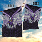 Custom Melbourne Storm Garden Flag Lightning Warrior Polynesia Islander Rugby Mascot