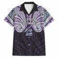 Custom Melbourne Storm Hawaiian Shirt Lightning Warrior Polynesia Islander Rugby Mascot