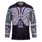 Custom Melbourne Storm Hockey Jersey Lightning Warrior Polynesia Islander Rugby Mascot