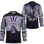 Custom Melbourne Storm Hockey Jersey Lightning Warrior Polynesia Islander Rugby Mascot