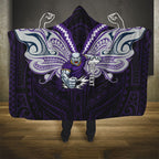 Custom Melbourne Storm Hooded Blanket Lightning Warrior Polynesia Islander Rugby Mascot