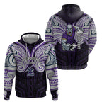 Custom Melbourne Storm Hoodie Lightning Warrior Polynesia Islander Rugby Mascot