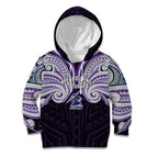 Custom Melbourne Storm Kid Hoodie Lightning Warrior Polynesia Islander Rugby Mascot