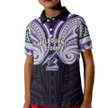 Custom Melbourne Storm Kid Polo Shirt Lightning Warrior Polynesia Islander Rugby Mascot