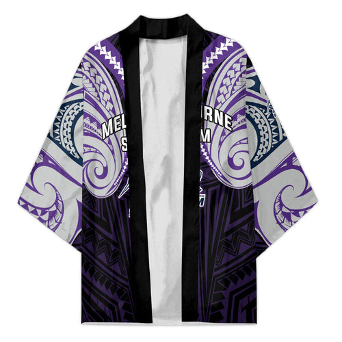 Custom Melbourne Storm Kimono Lightning Warrior Polynesia Islander Rugby Mascot