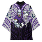 Custom Melbourne Storm Kimono Lightning Warrior Polynesia Islander Rugby Mascot