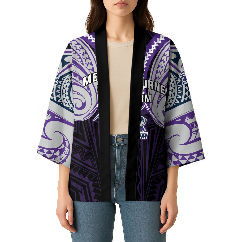 Custom Melbourne Storm Kimono Lightning Warrior Polynesia Islander Rugby Mascot