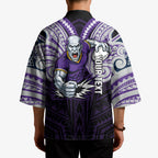 Custom Melbourne Storm Kimono Lightning Warrior Polynesia Islander Rugby Mascot