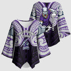 Custom Melbourne Storm Kimono Sleeve Blouse Lightning Warrior Polynesia Islander Rugby Mascot