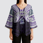Custom Melbourne Storm Kimono Sleeve Blouse Lightning Warrior Polynesia Islander Rugby Mascot