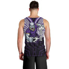 Custom Melbourne Storm Men Tank Top Lightning Warrior Polynesia Islander Rugby Mascot