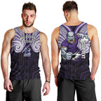 Custom Melbourne Storm Men Tank Top Lightning Warrior Polynesia Islander Rugby Mascot