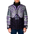 Custom Melbourne Storm Padded Jacket Lightning Warrior Polynesia Islander Rugby Mascot