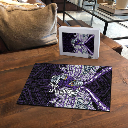 Custom Melbourne Storm Puzzle Lightning Warrior Polynesia Islander Rugby Mascot