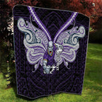 Custom Melbourne Storm Quilt Lightning Warrior Polynesia Islander Rugby Mascot