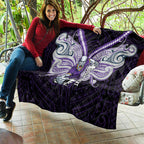 Custom Melbourne Storm Quilt Lightning Warrior Polynesia Islander Rugby Mascot