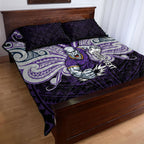 Custom Melbourne Storm Quilt Bed Set Lightning Warrior Polynesia Islander Rugby Mascot