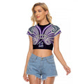 Custom Melbourne Storm Raglan Cropped T Shirt Lightning Warrior Polynesia Islander Rugby Mascot
