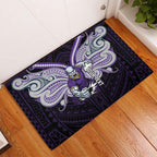 Custom Melbourne Storm Rubber Doormat Lightning Warrior Polynesia Islander Rugby Mascot