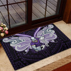 Custom Melbourne Storm Rubber Doormat Lightning Warrior Polynesia Islander Rugby Mascot