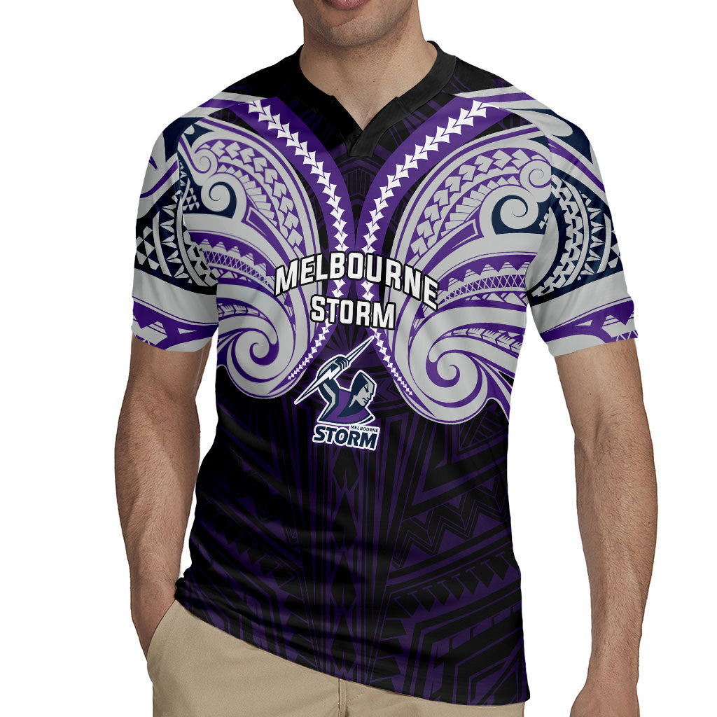 Custom Melbourne Storm Rugby Jersey Lightning Warrior Polynesia Islander Rugby Mascot