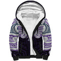 Custom Melbourne Storm Sherpa Hoodie Lightning Warrior Polynesia Islander Rugby Mascot