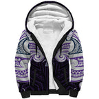 Custom Melbourne Storm Sherpa Hoodie Lightning Warrior Polynesia Islander Rugby Mascot