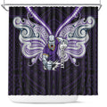 Custom Melbourne Storm Shower Curtain Lightning Warrior Polynesia Islander Rugby Mascot