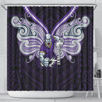 Custom Melbourne Storm Shower Curtain Lightning Warrior Polynesia Islander Rugby Mascot