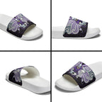 Custom Melbourne Storm Slide Sandals Lightning Warrior Polynesia Islander Rugby Mascot