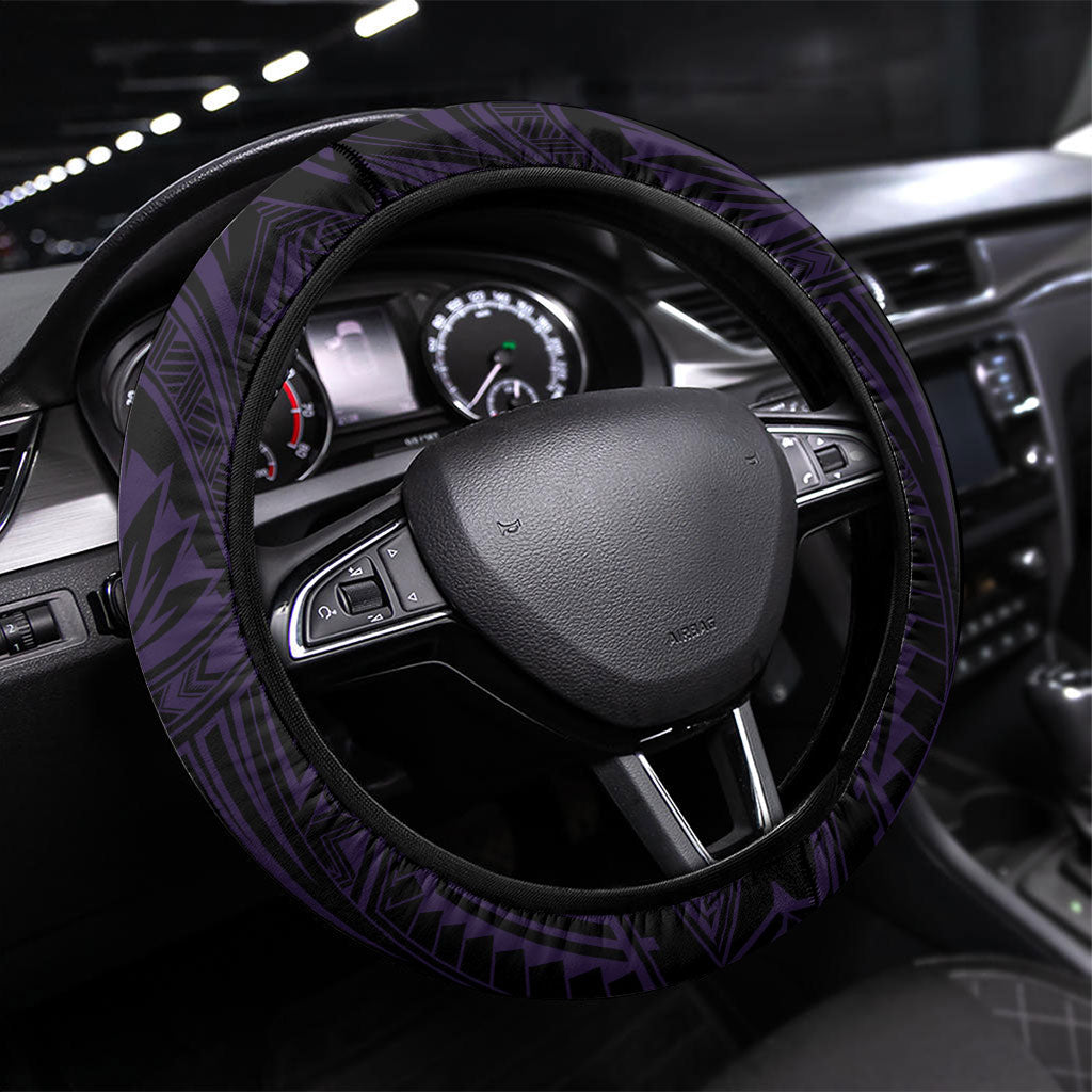 Melbourne Storm Steering Wheel Cover Lightning Warrior Polynesia Islander Rugby Mascot