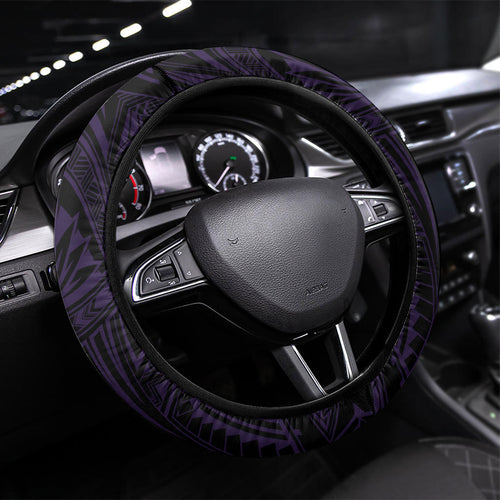 Melbourne Storm Steering Wheel Cover Lightning Warrior Polynesia Islander Rugby Mascot