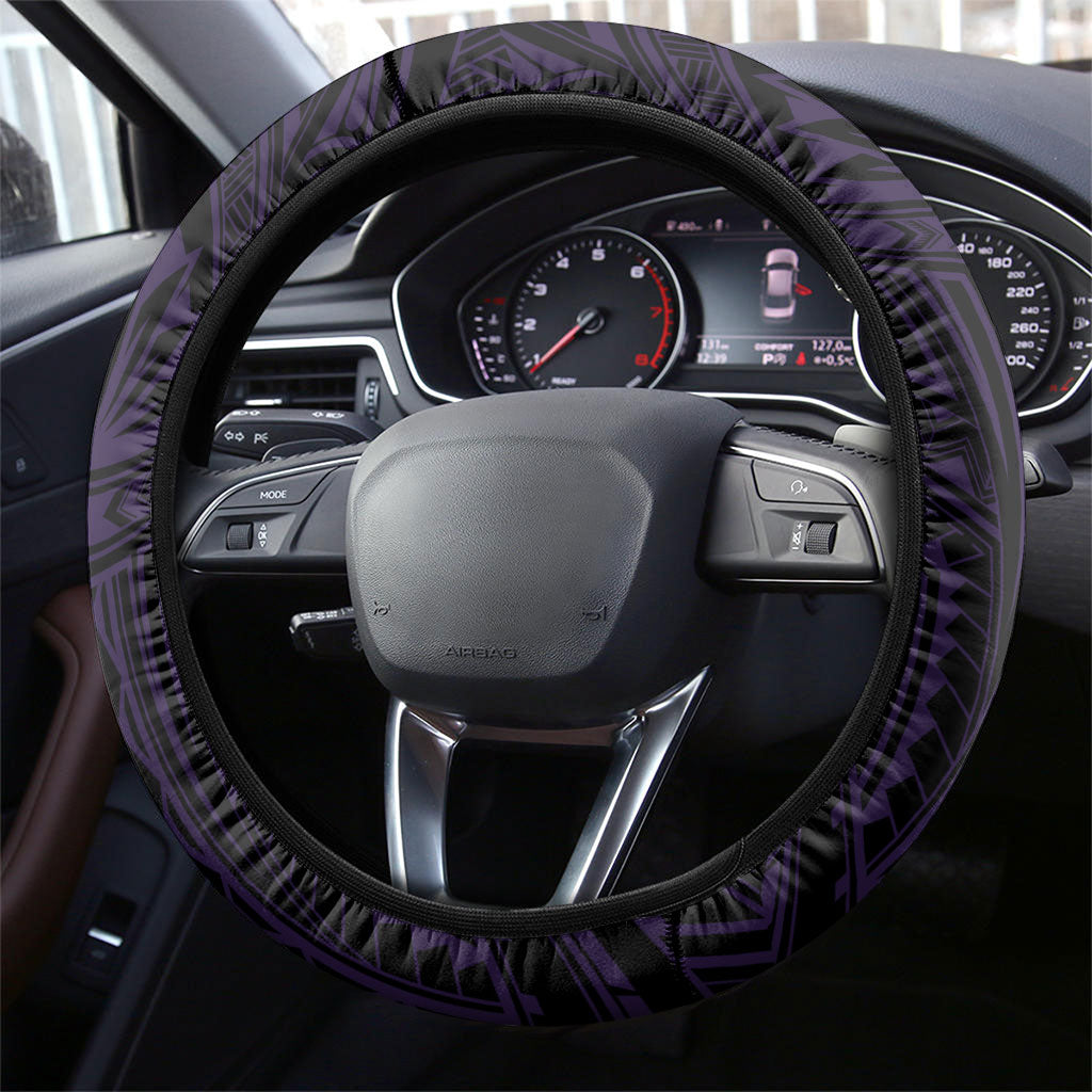 Melbourne Storm Steering Wheel Cover Lightning Warrior Polynesia Islander Rugby Mascot