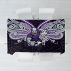 Custom Melbourne Storm Tablecloth Lightning Warrior Polynesia Islander Rugby Mascot