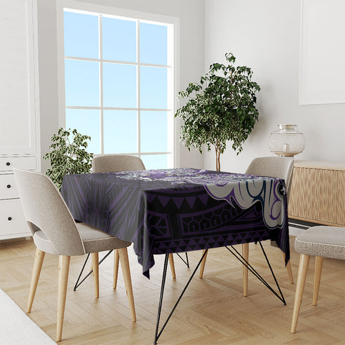Custom Melbourne Storm Tablecloth Lightning Warrior Polynesia Islander Rugby Mascot